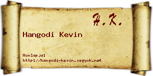 Hangodi Kevin névjegykártya